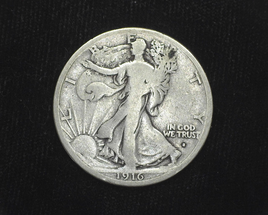 1916 S Liberty Walking Half Dollar VG - US Coin