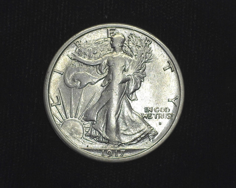 1917 S Obv Liberty Walking Half Dollar VF Cleaned - US Coin