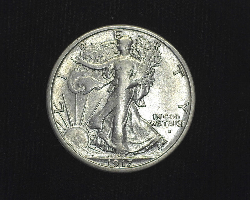 1917 S Obv Liberty Walking Half Dollar VF Cleaned - US Coin