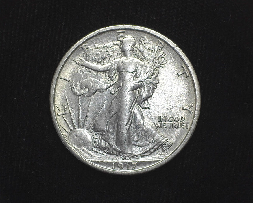 1917 S Liberty Walking Half Dollar F Cleaned - US Coin