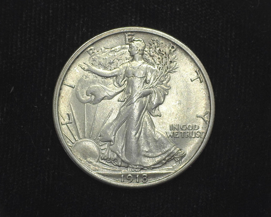 1918 Liberty Walking Half Dollar XF/AU Cleaned - US Coin