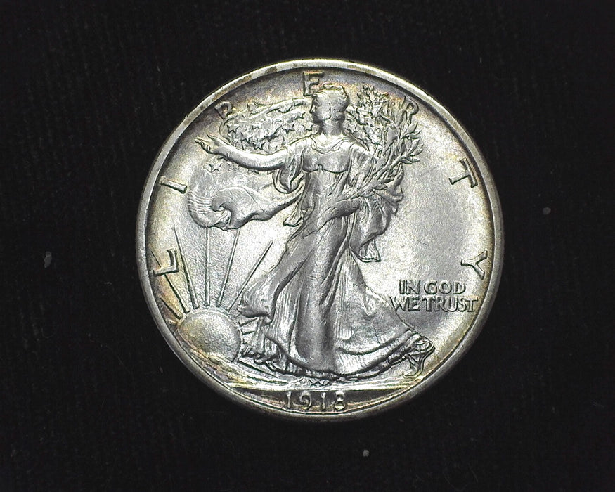 1918 S Liberty Walking Half Dollar AU - US Coin