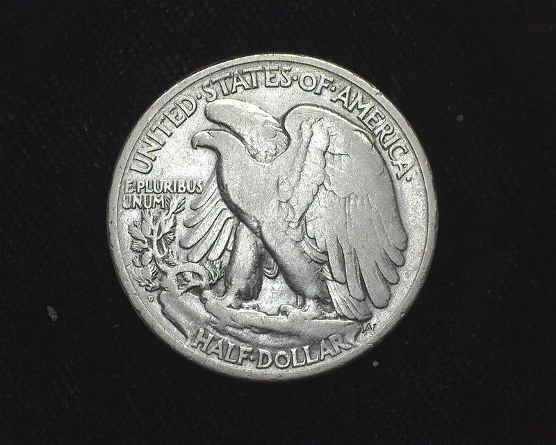 1919 D Liberty Walking Half Dollar VG Cleaned - US Coin