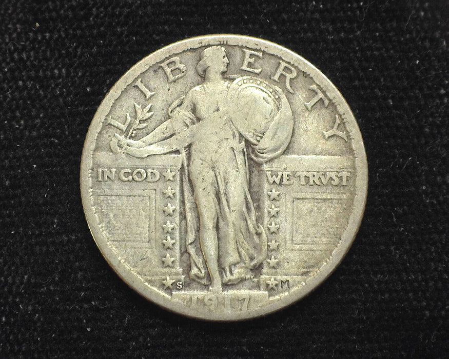 1917 S Type 2 Standing Liberty Quarter F - US Coin