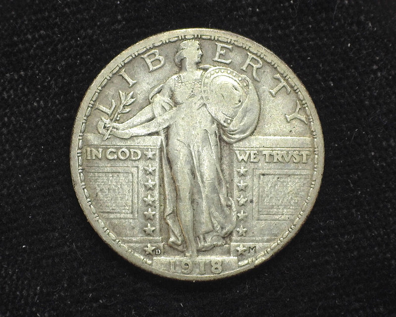 1918 D Standing Liberty Quarter F/VF - US Coin