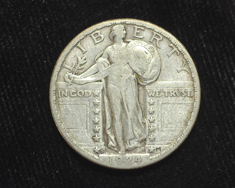 1924 S Standing Liberty Quarter F/VF - US Coin