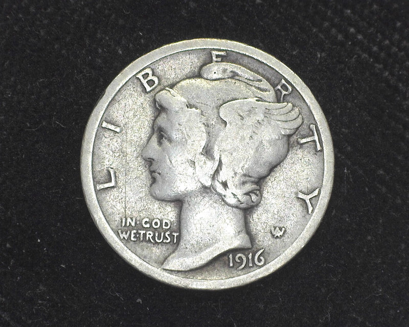 1916 D Mercury Dime VG - US Coin