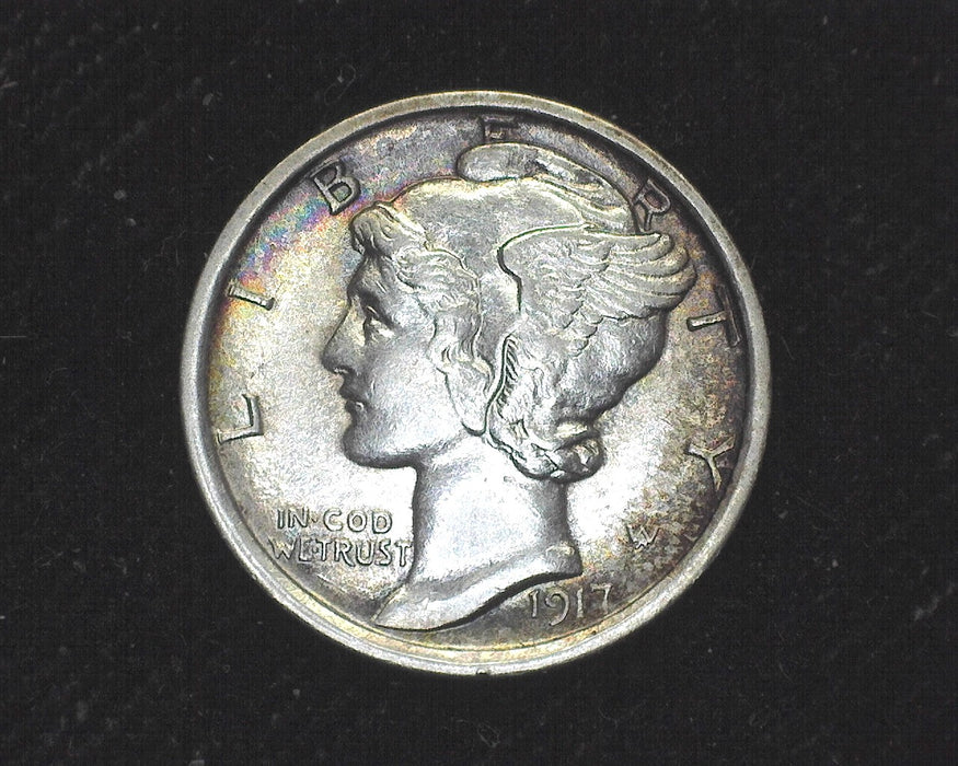 1917 S Mercury Dime AU - US Coin