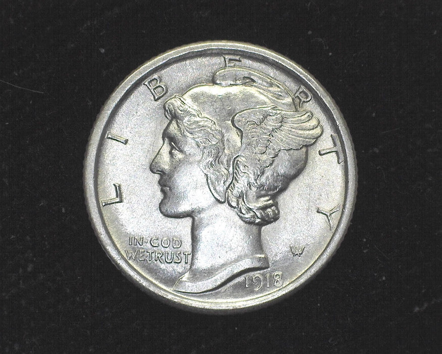 1918 Mercury Dime BU - US Coin