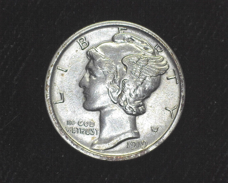 1919 Mercury Dime AU - US Coin