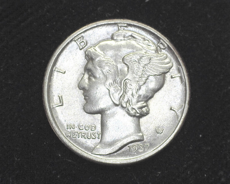 1937 Mercury Dime UNC - US Coin