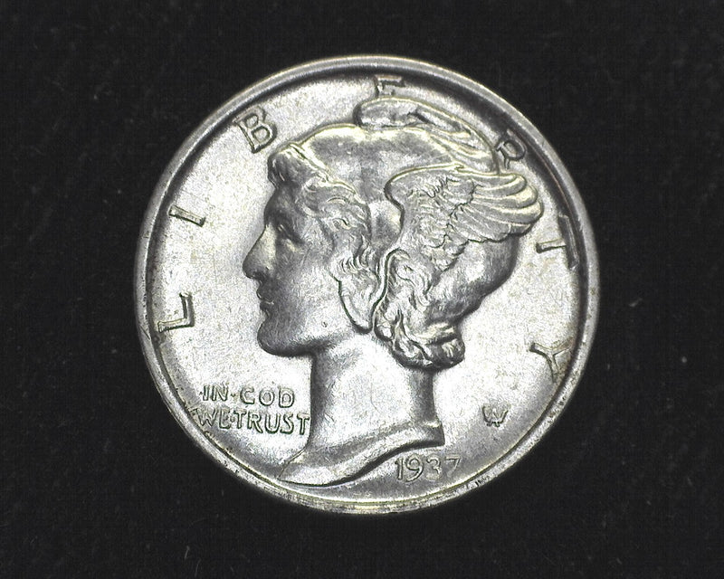 1937 D Mercury Dime UNC - US Coin