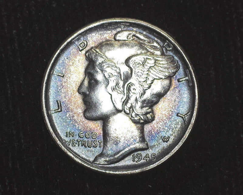 1945 S Micro Mercury Dime BU Choice - US Coin