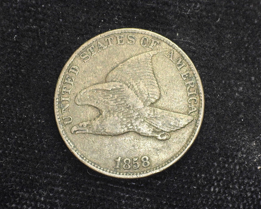 1858 Large letter Flying Eagle Penny/Cent VF - US Coin