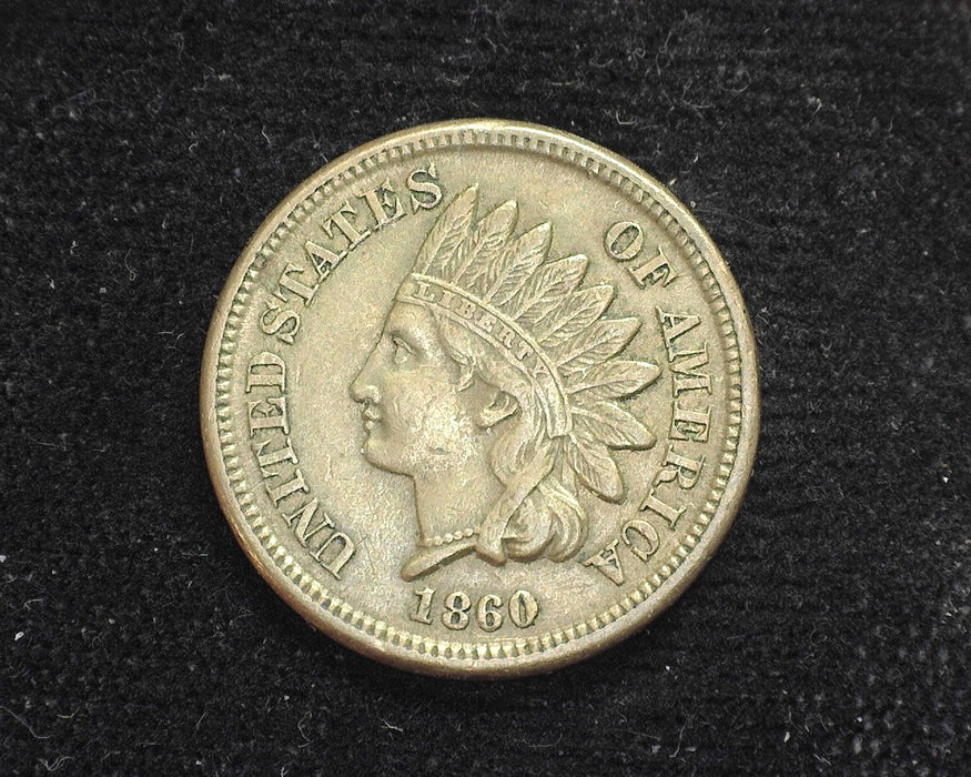 1860 Indian Head Penny/Cent VF/XF Round bust - US Coin