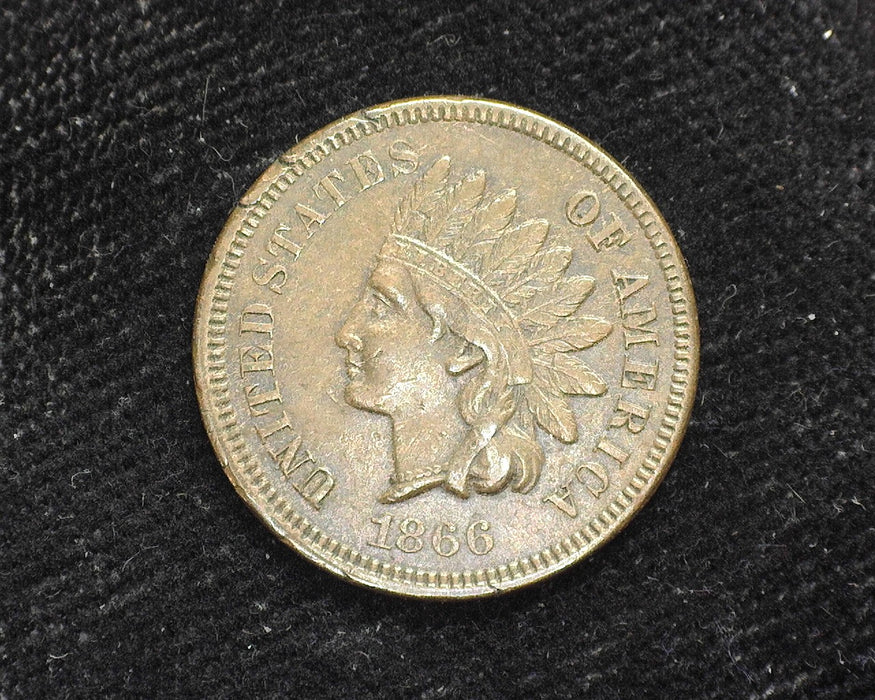 1866 Indian Head Penny/Cent XF - US Coin