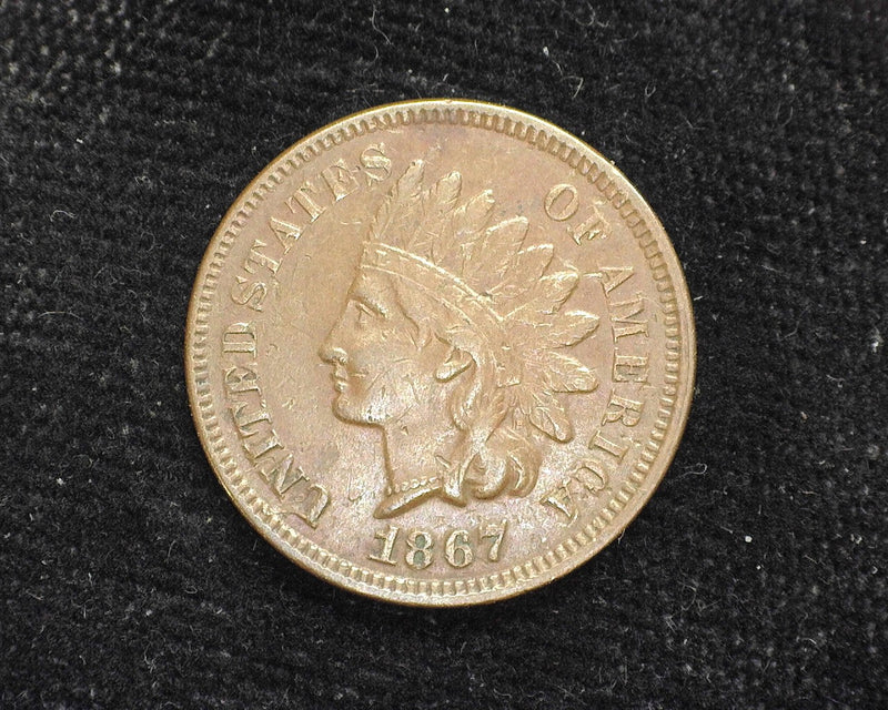 1867 Indian Head Penny/Cent F - US Coin