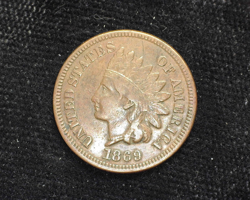 1869 Indian Head Penny/Cent F - US Coin