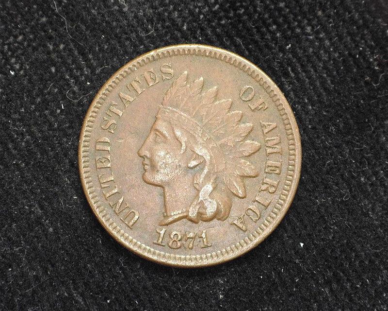1871 Indian Head Penny/Cent F - US Coin