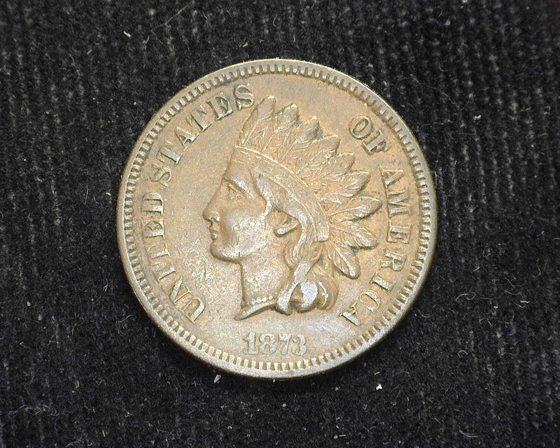1873 Open 3 Indian Head Penny/Cent VF - US Coin