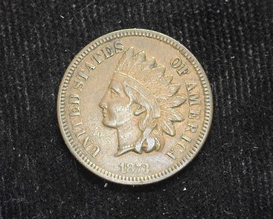 1873 Open 3 Indian Head Penny/Cent VF - US Coin