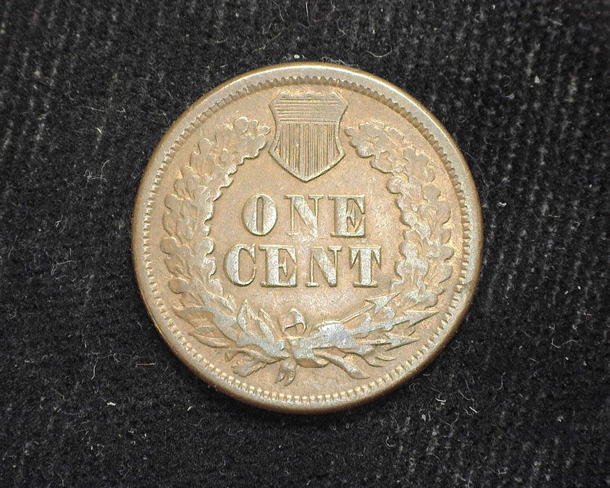 1877 Indian Head Penny/Cent VG/F Scratch - US Coin