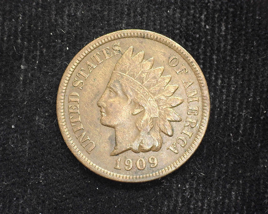 1909 S Indian Head Penny/Cent F/VF - US Coin