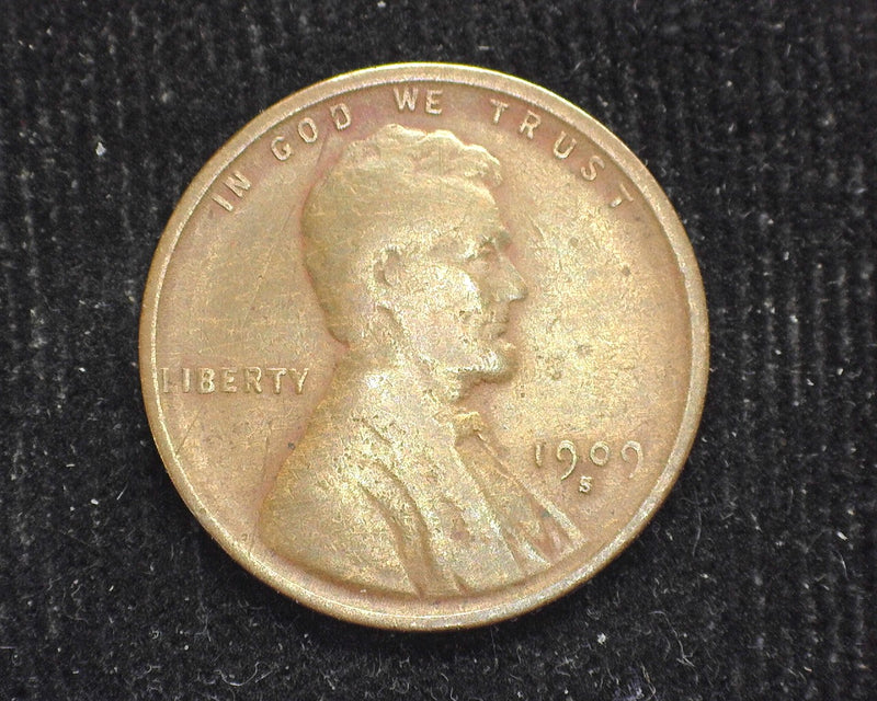 1909 S Lincoln Wheat Penny/Cent VG/F - US Coin