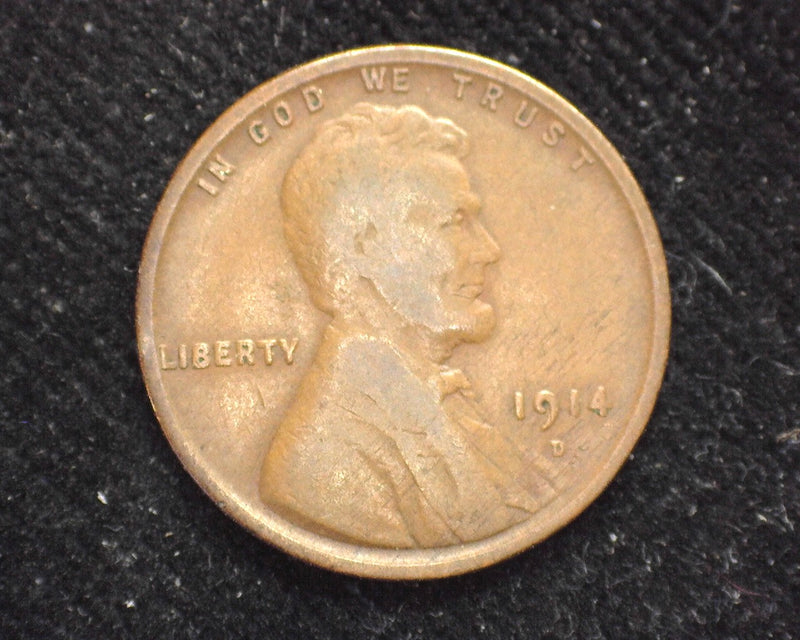 1914 D Lincoln Wheat Penny/Cent VG - US Coin