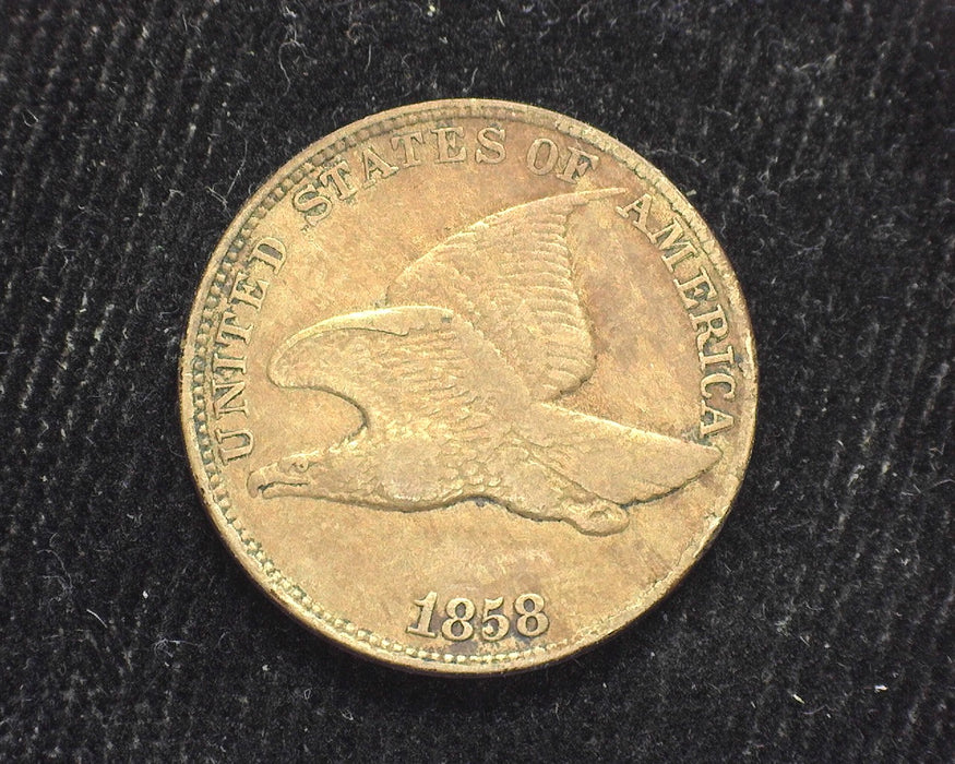 1858 Large letter Flying Eagle Penny/Cent VF - US Coin