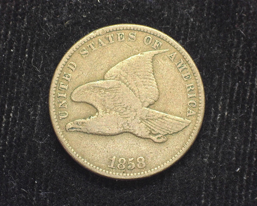 1858 Small letter Flying Eagle Penny/Cent F - US Coin