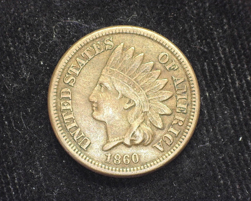 1860 Round bust Indian Head Penny/Cent VF - US Coin