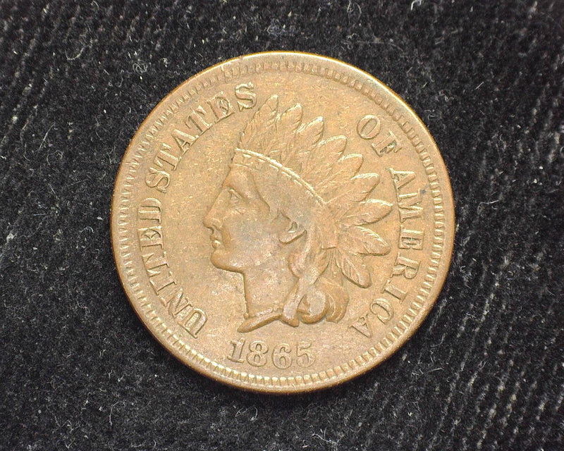 1865 Indian Head Penny/Cent F - US Coin