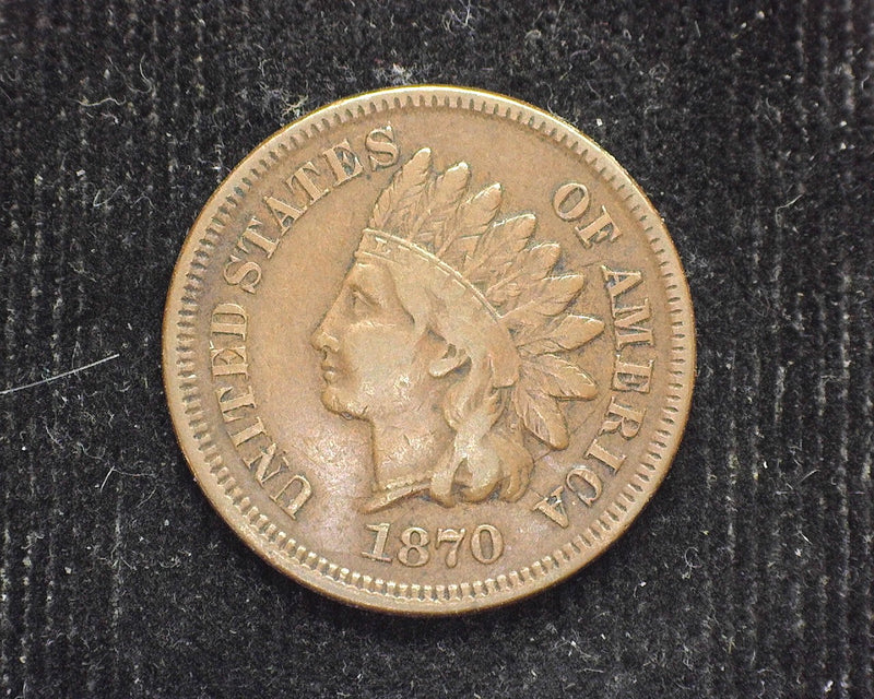 1870 Indian Head Penny/Cent F - US Coin