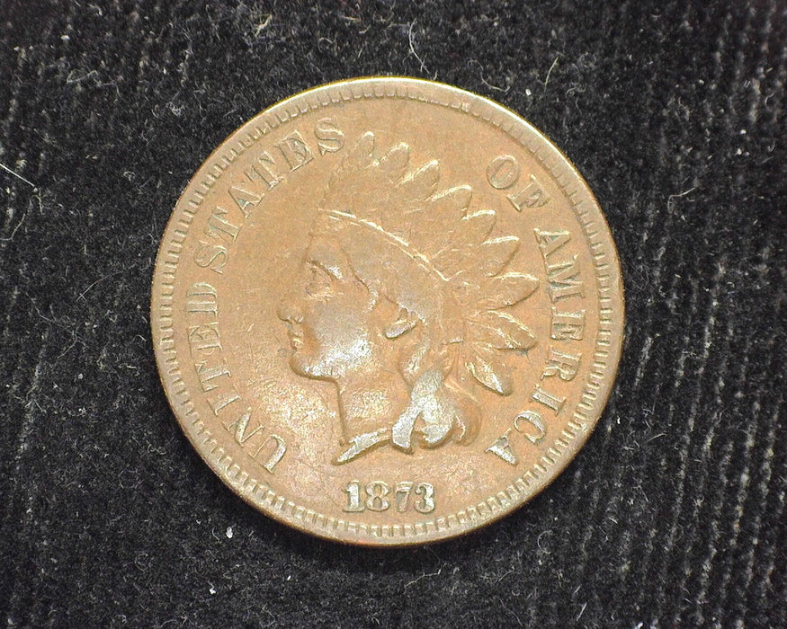 1873 Open Indian Head Penny/Cent VG/F - US Coin
