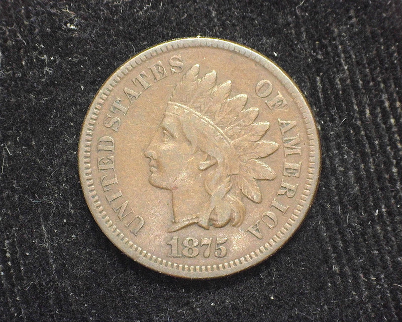 1875 Indian Head Penny/Cent F - US Coin