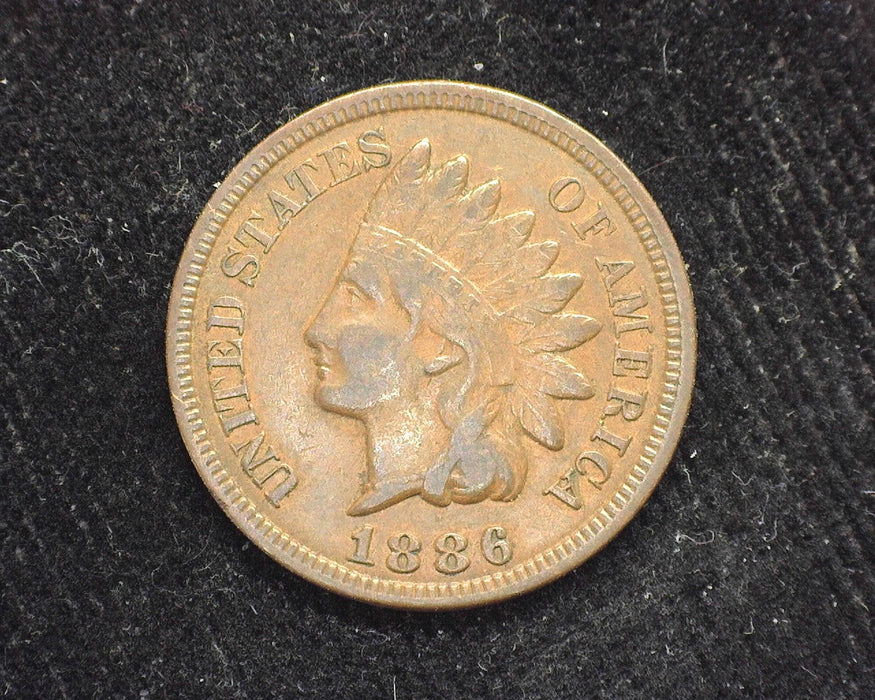 1886 Type 2 Indian Head Penny/Cent XF - US Coin