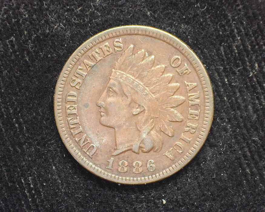 1886 Type 1 Indian Head Penny/Cent VF - US Coin