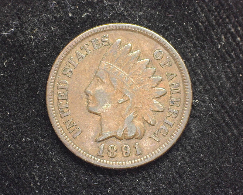 1891 Indian Head Penny/Cent XF - US Coin