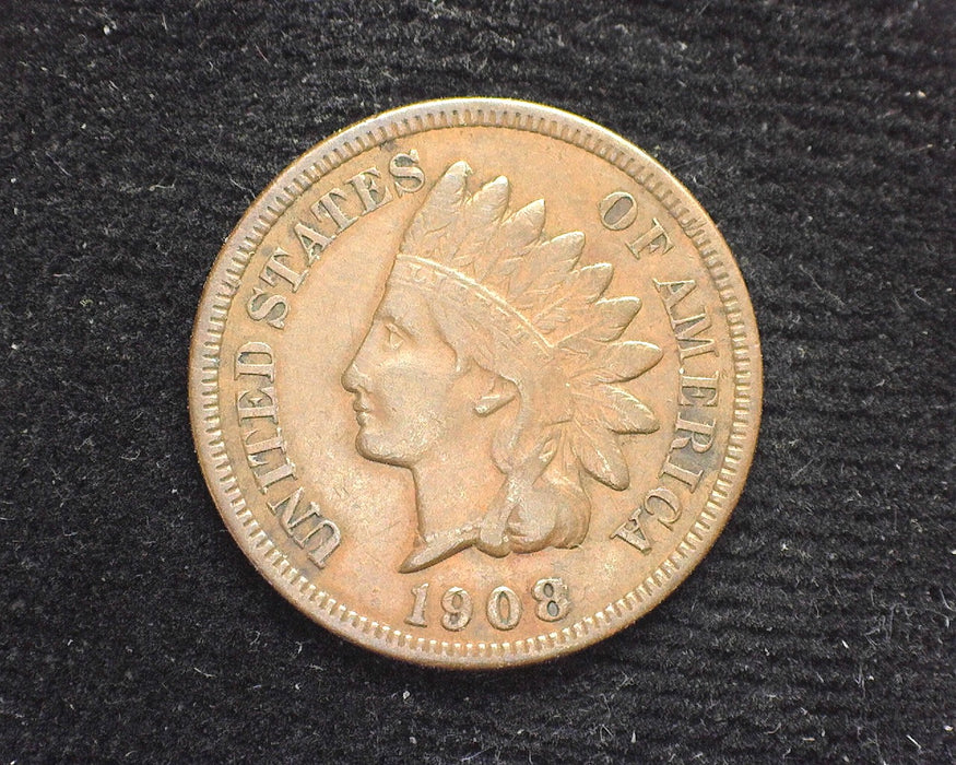 1908 S Indian Head Penny/Cent VF - US Coin