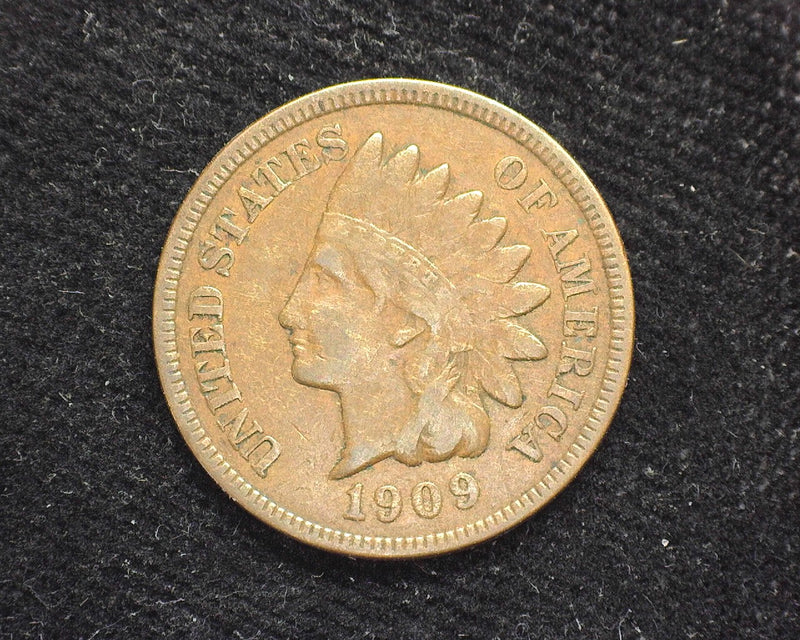1909 S Indian Head Penny/Cent VF - US Coin