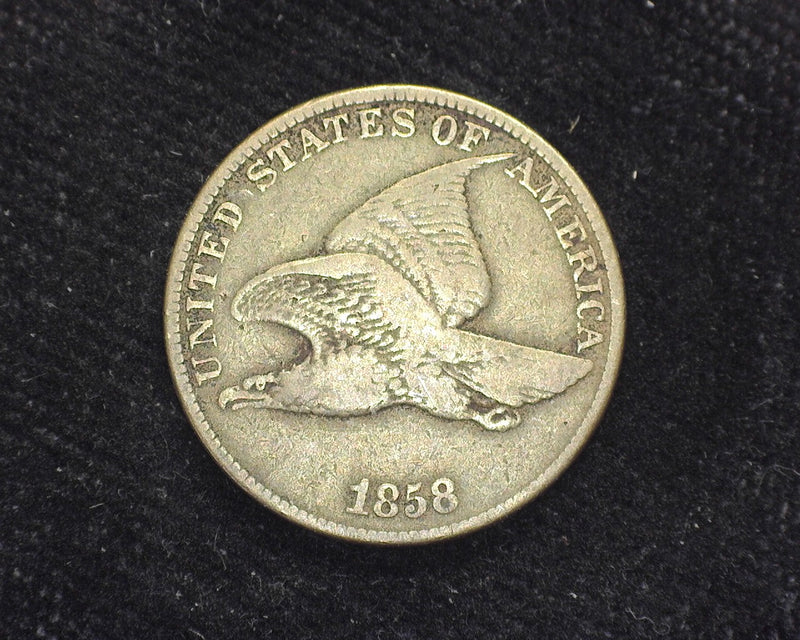 1858 Large letter Flying Eagle Penny/Cent VG - US Coin