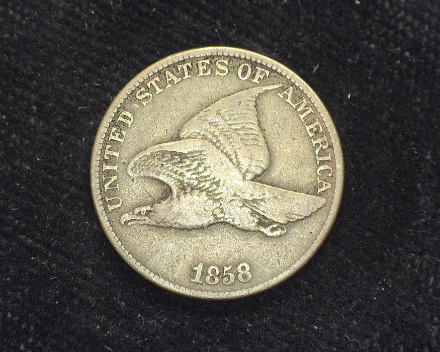 1858 Large letter Flying Eagle Penny/Cent VG - US Coin