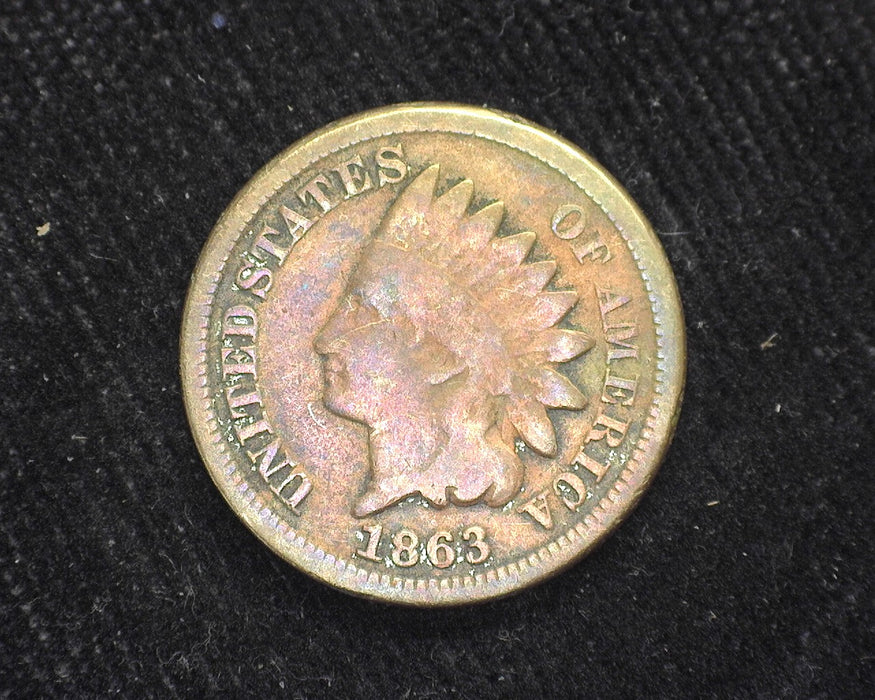1863 Indian Head Penny/Cent VG - US Coin