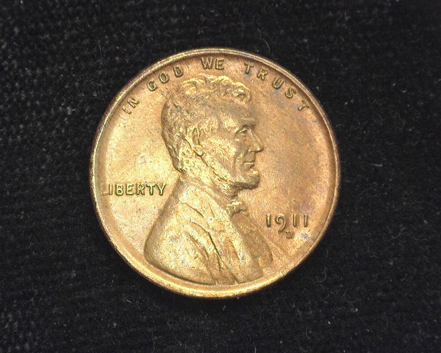1911 D Lincoln Wheat Cent XF Cleaned - US Coin