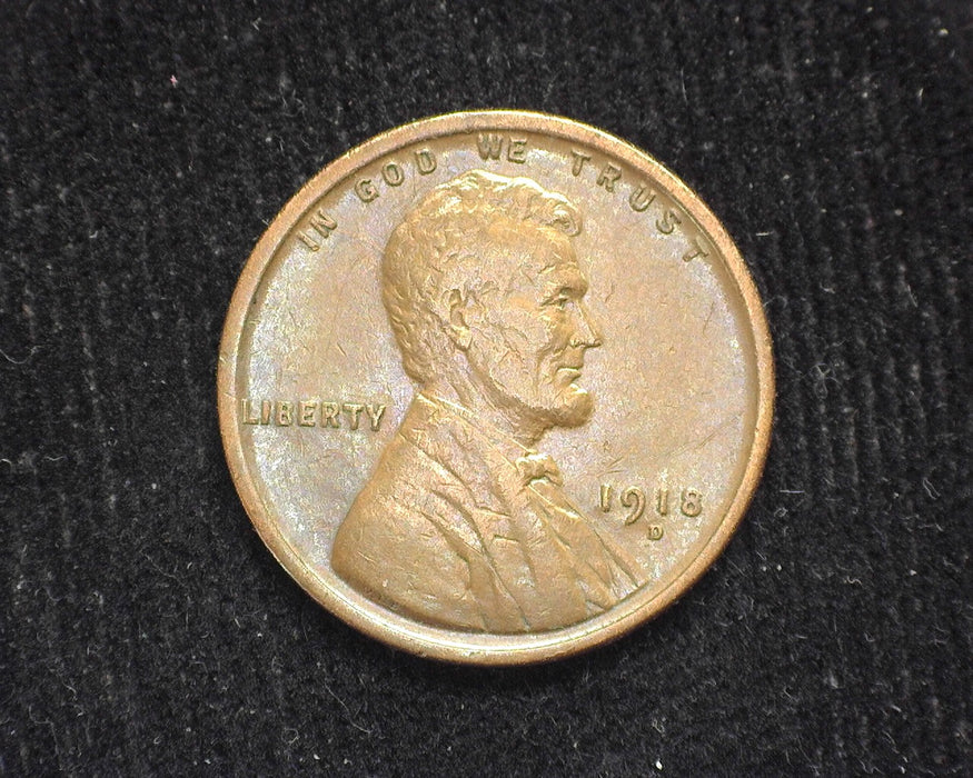 1918 D Lincoln Wheat Cent XF - US Coin