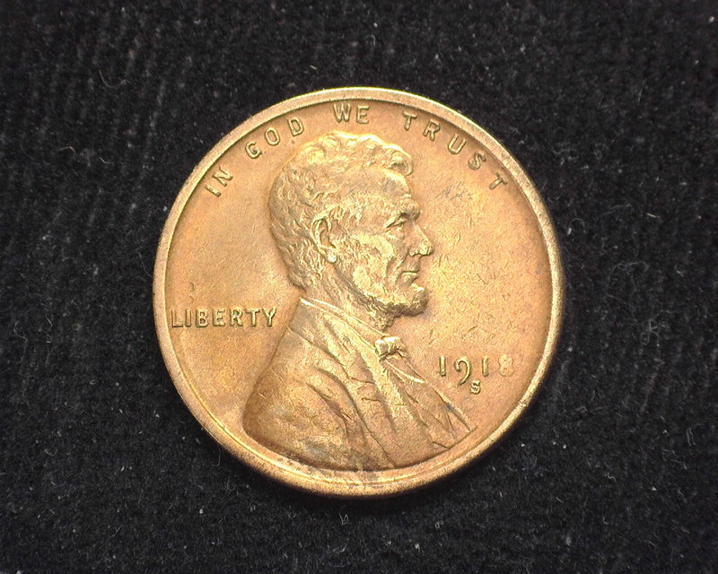 1918 S Lincoln Wheat Cent XF Cleaned - US Coin