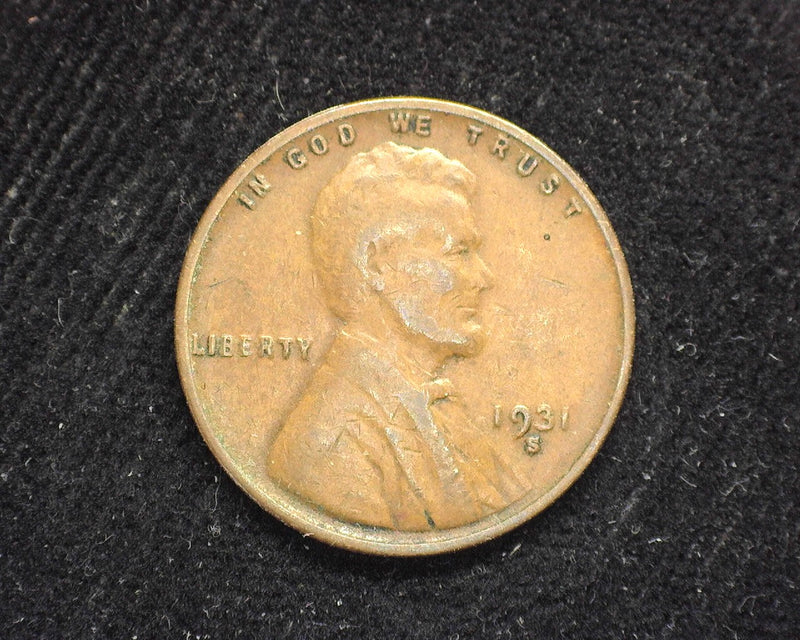 1931 S Lincoln Wheat Penny/Cent F - US Coin