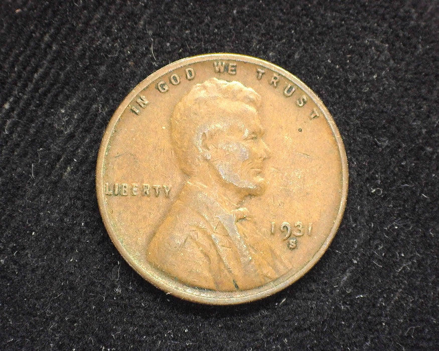 1931 S Lincoln Wheat Penny/Cent F - US Coin