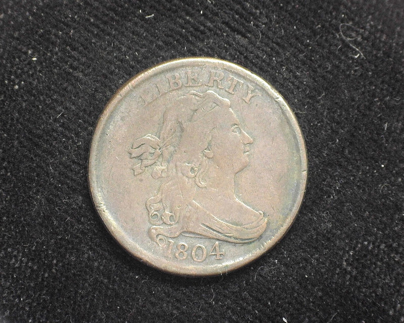 1804 Crosslet 4 US Half Cent F Slightly bent - US Coin